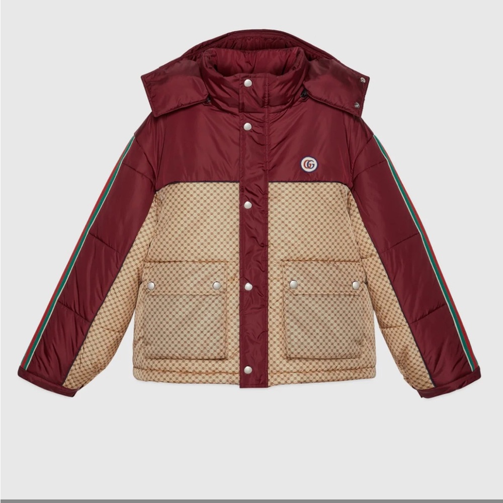 NWT Gucci GG parachute padded colour-block jacket Size 42 $2980